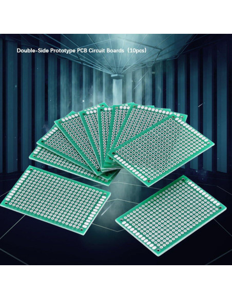Placa de Circuito Universal 10 PCs 4x6cm Doble Cara DIY