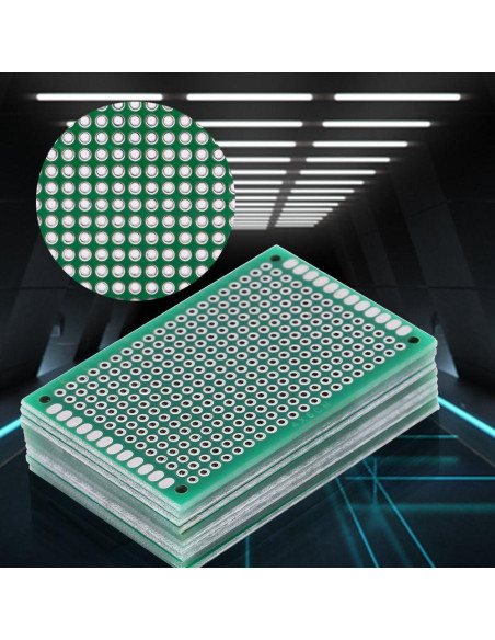 Placa de Circuito Universal 10 PCs 4x6cm Doble Cara DIY