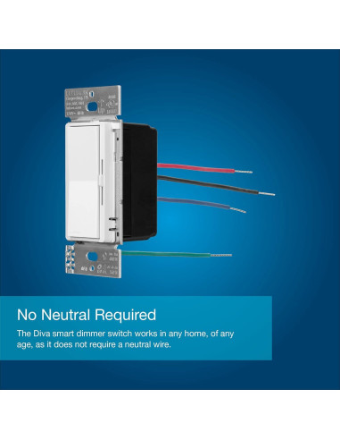 Interruptor Regulador Inteligente Lutron Diva Blanco Paquete 9