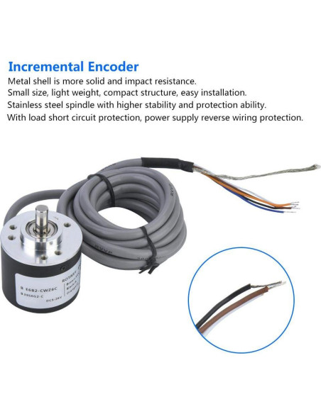 Encoder Rotativo Incremental E6B2-CWZ6C 38mm NPN 2500P/R