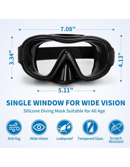 Máscara de Esnórquel Body+ 1397 para Adultos con Correa Ajustable