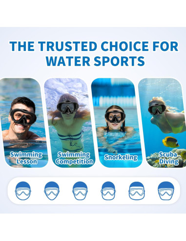 Máscara de Esnórquel Body+ 1397 para Adultos con Correa Ajustable