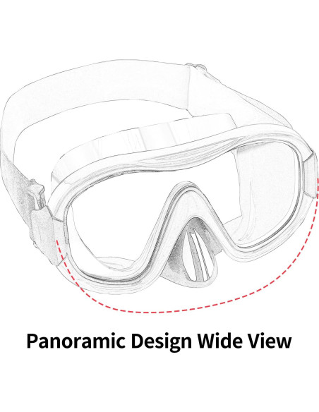 Máscara de Esnórquel Body+ 1397 para Adultos con Correa Ajustable