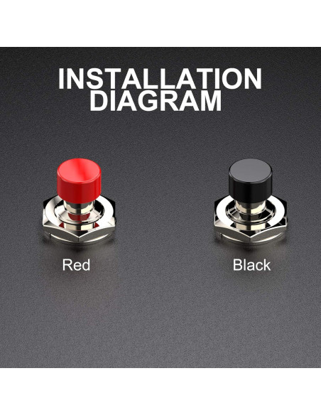 Interruptor de botón momentáneo DIYhz 1A 250V 20pcs negro