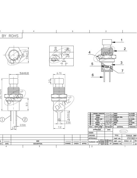 Interruptor de botón momentáneo DIYhz 1A 250V 20pcs negro