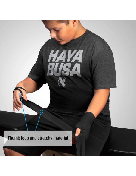 Vendajes de Boxeo para Niños Hayabusa 45.72cm Negro