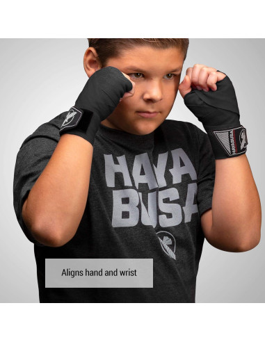 Vendajes de Boxeo para Niños Hayabusa 45.72cm Negro