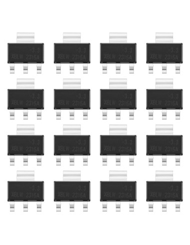 50 Reguladores de Voltaje AMS-1117 3.3V 1A SOT-223