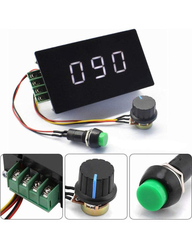 Controlador de Velocidad de Motor DC PWM 30A 6-60V Puly