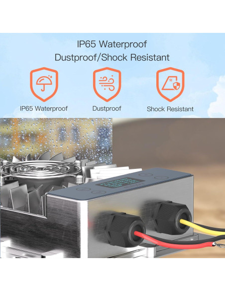 Controlador de Carga Solar MPPT ELEJOY 40A 600W IP65 10-30V