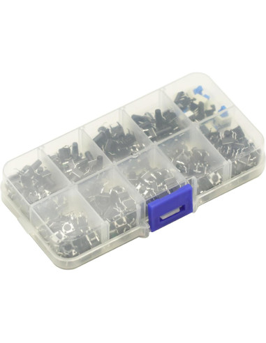 Kit de 180 Interruptores Táctiles 4Pin 6x6mm GODIYMODULES