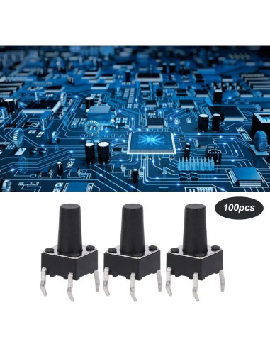 Interruptores de Botón Táctil Momentáneo Garosa 100PCs DC12V