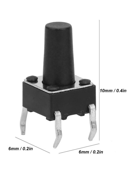 Interruptores de Botón Táctil Momentáneo Garosa 100PCs DC12V
