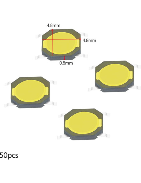 Interruptor Táctil 4 Pin 50pcs El Señor de las Herramientas 4.8x4.8mm