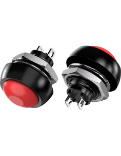 Interruptor de Botón Momentáneo Impermeable DIYhz 12mm 35 Pcs 2