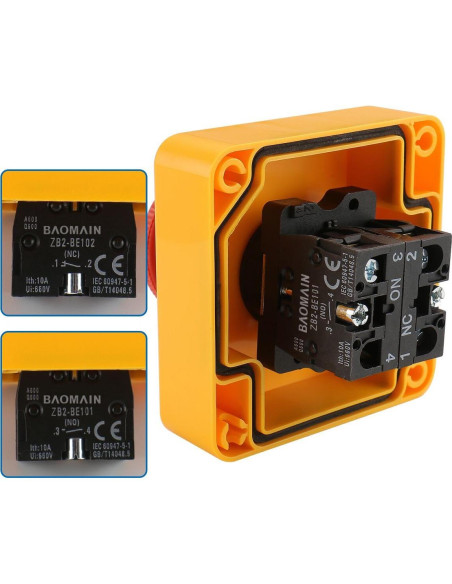 Interruptor de Parada de Emergencia Baomain 660V 2PCS
