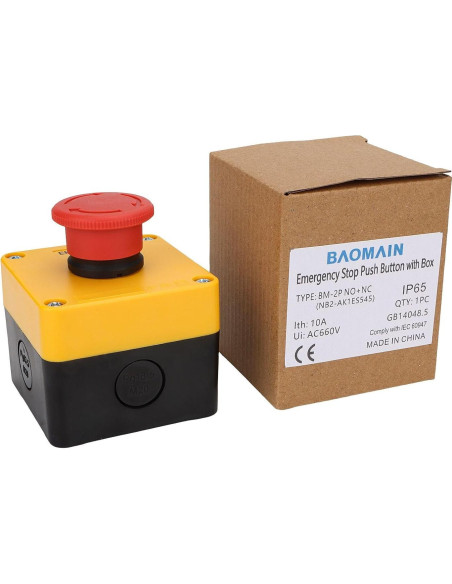 Interruptor de Parada de Emergencia Baomain 660V 2PCS