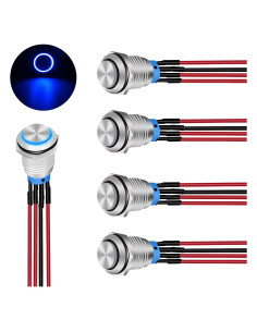 Interruptor de Botón Nilight 12mm 5PCS LED Impermeable