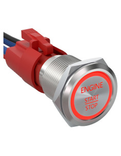 Interruptor de Arranque por Pulsador APIELE 12V con LED Rojo