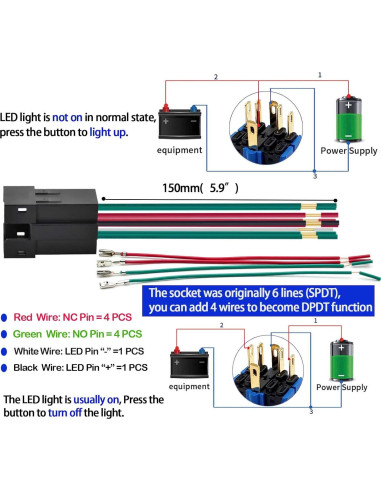 Interruptor Momentáneo 25mm Acero Inoxidable 304 LED 12V