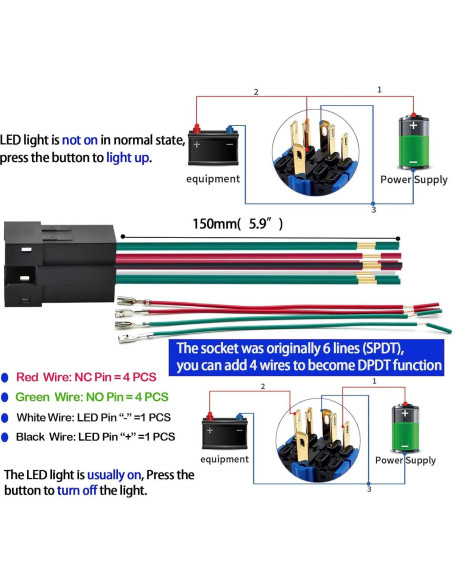Interruptor Momentáneo 25mm Acero Inoxidable 304 LED 12V