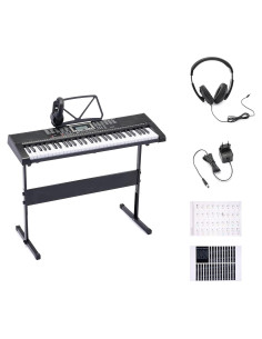 Piano Eléctrico Amazon Basics JK 80 con 61 Teclas y Altavoces