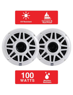 Altavoces Marinos Dual DMP623 6.5" 100W Resistentes al Clima 2