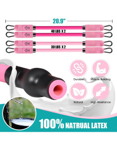 Kit de Barra de Pilates Ayombo con Bandas de Resistencia 140LBS 2