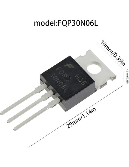 Transistor MOSFET N-Channel FQP30N06L 30A 60V 20pcs SING F LTD