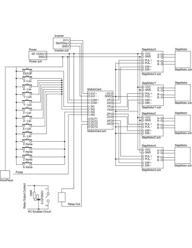 Kit Motor Paso a Paso Nema23 RATTMMOTOR 3 Ejes 2.98Nm USB Mach3