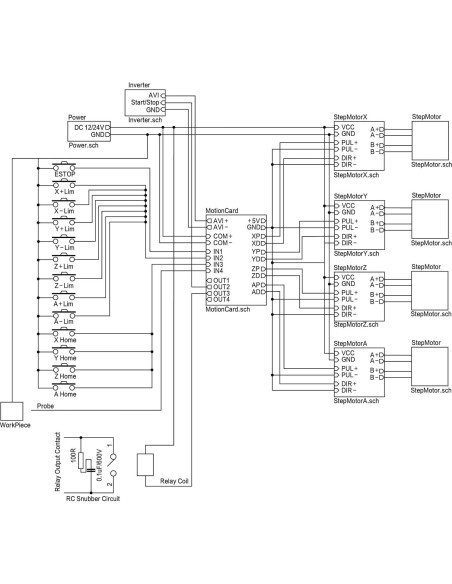 Kit Motor Paso a Paso Nema23 RATTMMOTOR 3 Ejes 2.98Nm USB Mach3