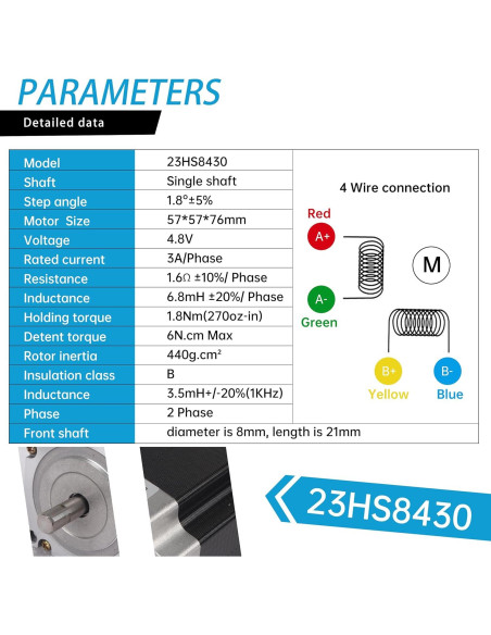 Kit Controlador CNC RATTMMOTOR Nema 23 1.8Nm 4.5A TB6600