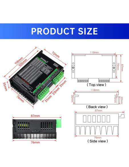 Controlador Digital de Motor Paso a Paso RATTMMOTOR DM556S 6A