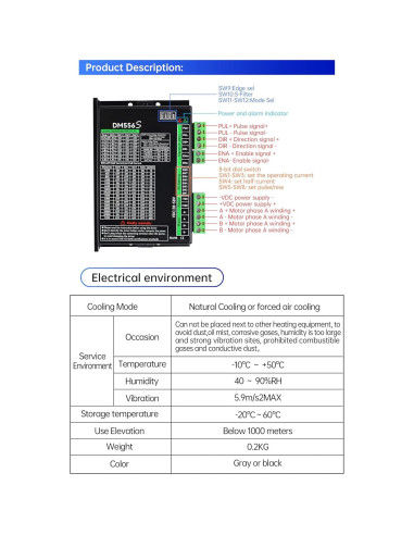 Controlador Digital de Motor Paso a Paso RATTMMOTOR DM556S 6A