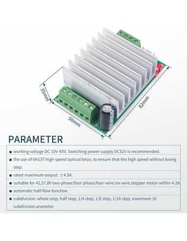 Kit Controlador CNC RATTMMOTOR Nema 23 1.8Nm 4.5A TB6600