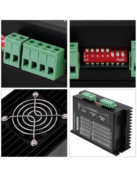 Controlador de Motor Paso a Paso Nema 34 Vikye 18-80V AC 7.2A