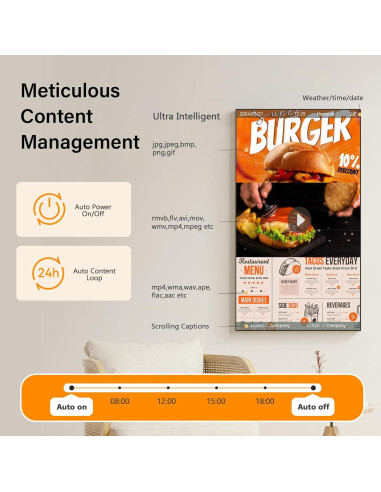 Kiosco Digital 32" Canlarriz LCD Publicidad Interior 2GB RAM 32GB