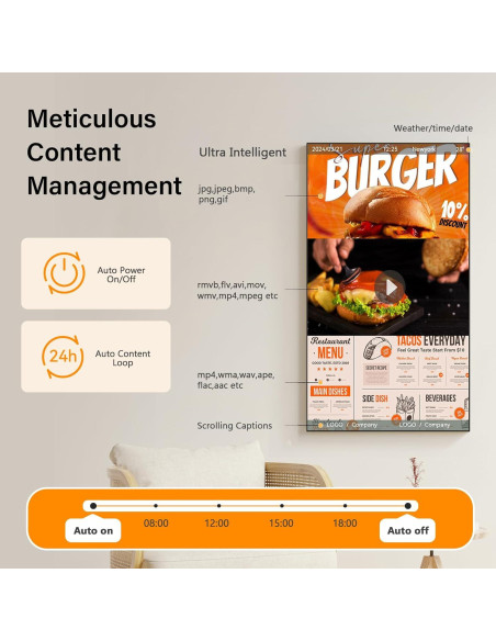 Kiosco Digital 32" Canlarriz LCD Publicidad Interior 2GB RAM 32GB