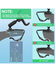 Soporte para Teléfono en el Tablero CHDFKKD 360 Ajustable 2