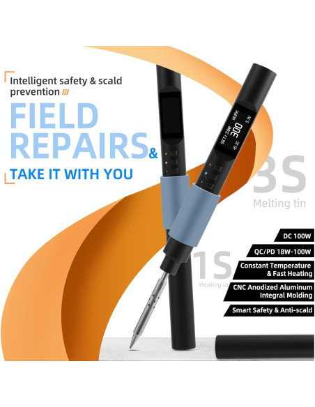 Kit de Soldador Eléctrico FEITA PTS200 100W con Pantalla OLED