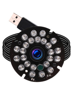 Cámara USB 1080P IEights Mini con IR y Lente Gran Angular