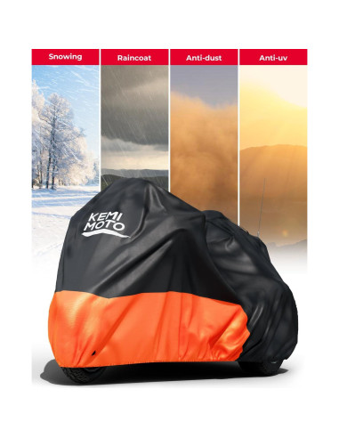 Cubierta de Motocicleta Trike KEMIMOTO Naranja 3 Ruedas