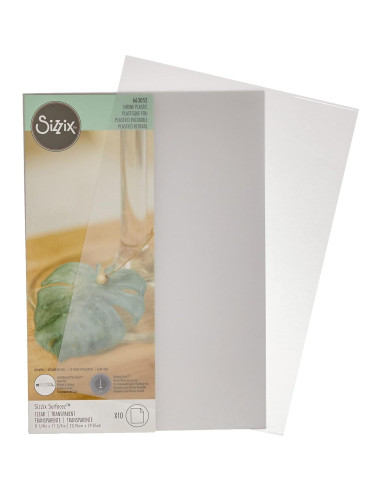 Hojas de Plástico Retráctil Sizzix 10PK Blanco Frosted A4