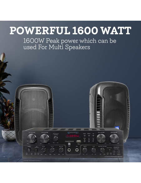 Receptor Bluetooth 1600W Technical Pro TPRX4CH 4 Canales