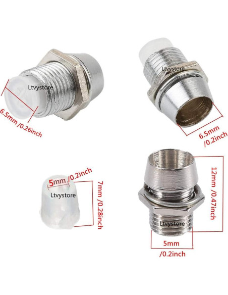 30 Piezas LED 5MM 12V Pre Cableadas Multicolor + Soportes + Clips