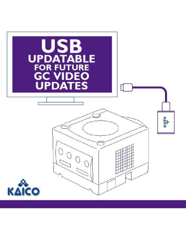 Adaptador HDMI Kaico para Nintendo GameCube con Control Remoto