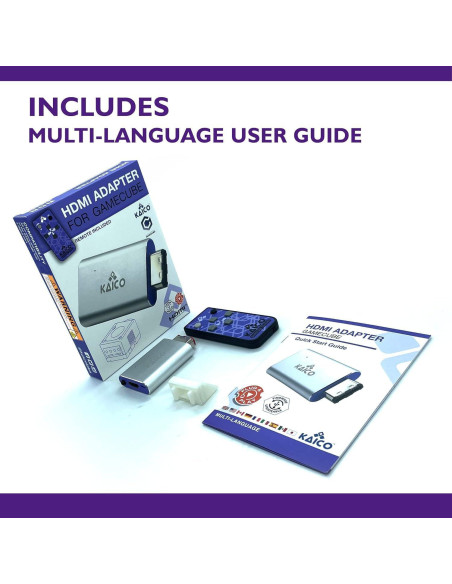 Adaptador HDMI Kaico para Nintendo GameCube con Control Remoto