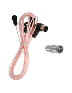 Antena Dipolo FM DIANN 75 Ohm con Adaptadores para Estéreo