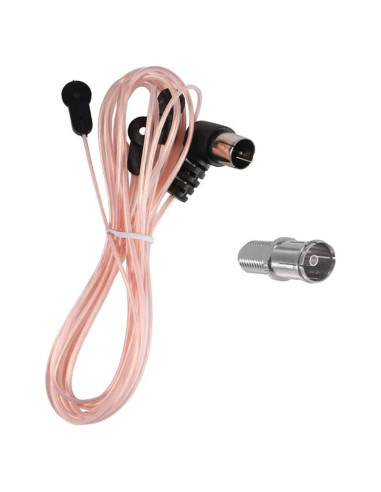 Antena Dipolo FM DIANN 75 Ohm con Adaptadores para Estéreo