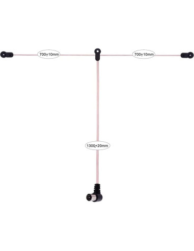 Antena Dipolo FM DIANN 75 Ohm con Adaptadores para Estéreo
